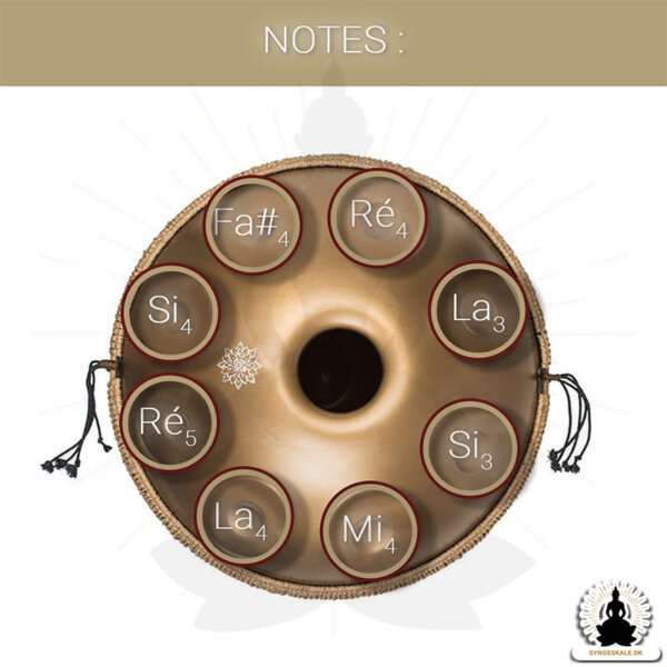 syngeskale - Gylden handpan – 17 toner Hang drum (4)