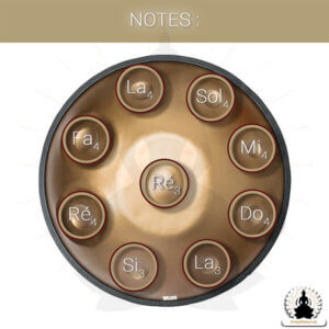 syngeskale - Gylden handpan – 17 toner Hang drum (5)