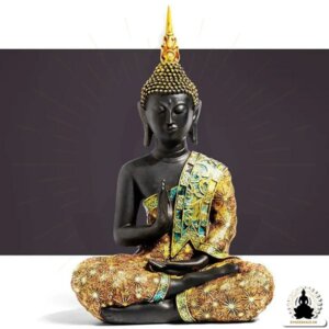 Buddha Figurer Håndlavet harpiks skulptur Zen Meditation Dekoration (2)