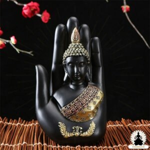 Buddha Figurer Buddha hånd i harpiks (18 cm) Zen Home Decoration (1)
